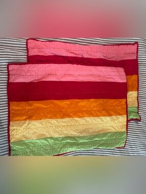 Target Home Vintage Rainbow Striped Quilted Pillow Shams